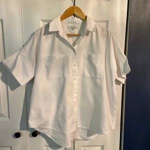 Madewell White Cotton Courier Shirt